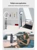 Telescopic Phone Stand with Strong Clamp for Live Broadcasts and Overhead Food Photography, Includes Fill Light