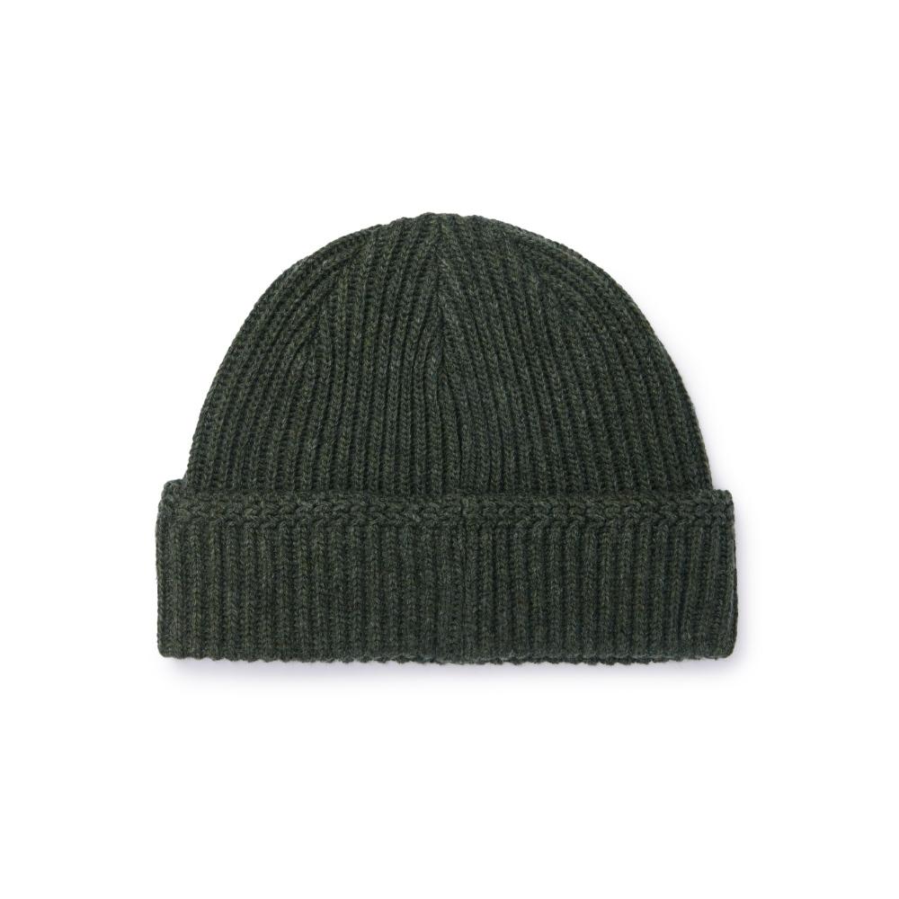 BROMPTON LONDON Label Point Short Beanie - Khaki (P254Aha422)