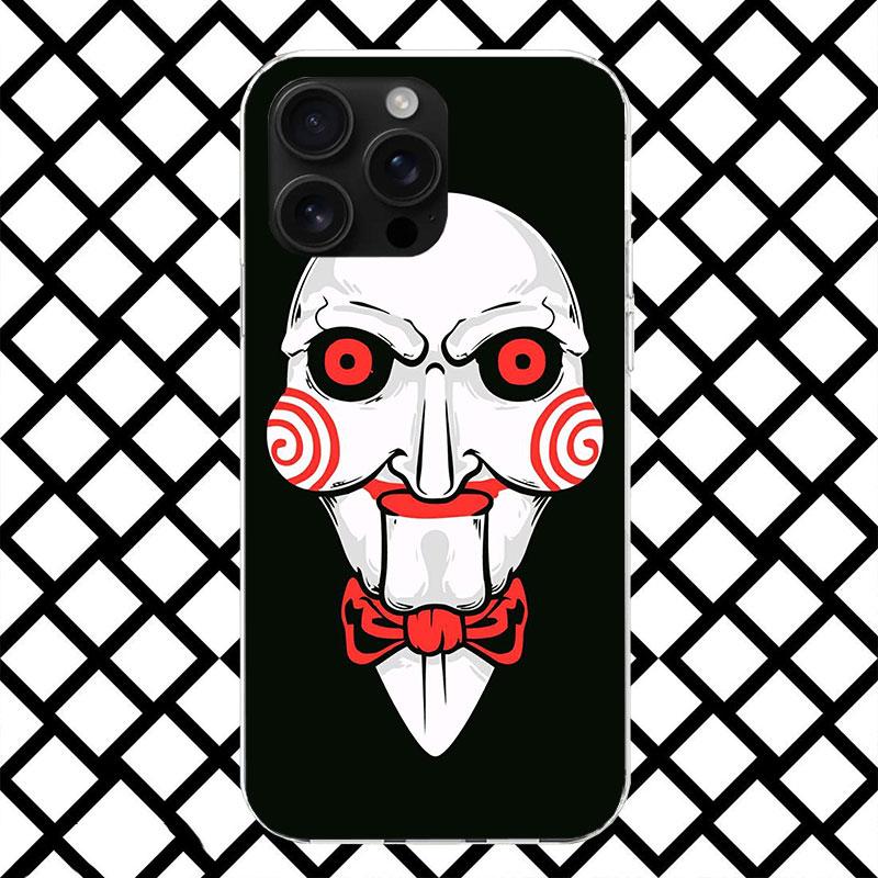 

The Jigsaw Killer Horror Phone Case for iPhone 17 Air 16 16E 15 14 Plus 13 Mini 12 11 Pro Max 7 8 + SE 2020 Soft Cover Fundas 17 iPhone 13 Pro