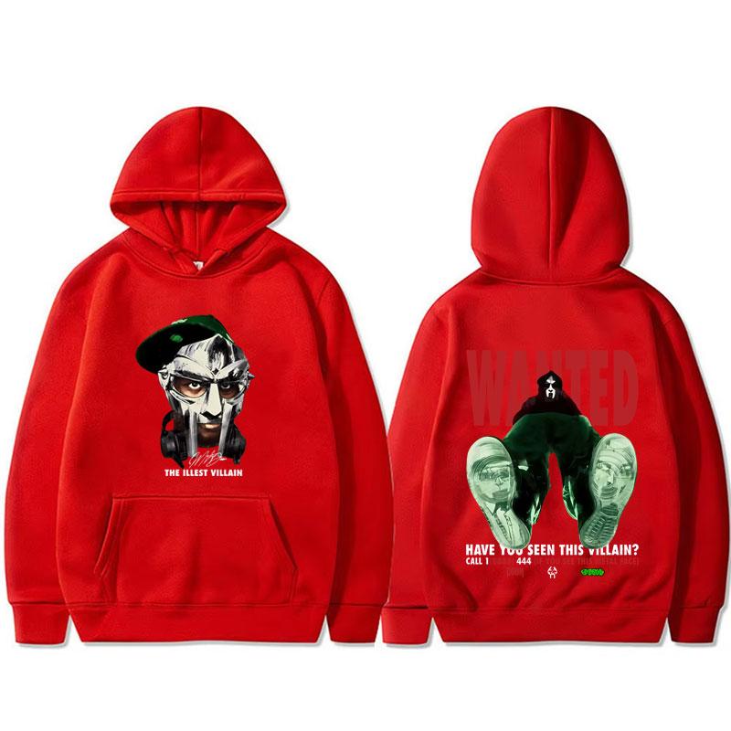 Rapper Mf Doom The Illest Villain Wanted Have You Seen This Villain Graphic Hoodie Men Women Hip Hop Fashion Oversized Hoodies