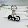 DIY Resin Jewelry Black Billiard Table Keychain Charms