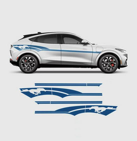 Kompatybilny Ford Mustang Mach-E Pełny Wrap Samochodowy z Naklejką Wyścigową