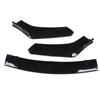 3pcs Front Bumper Lip Splitter Kit Gloss Black High Toughness Front Spoiler Body Kit for Vehicles with 1800mm Width