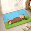 Curious George Floor Mat Floor Mat Soft Flannel Non-Slip Door  Rug for Living Room