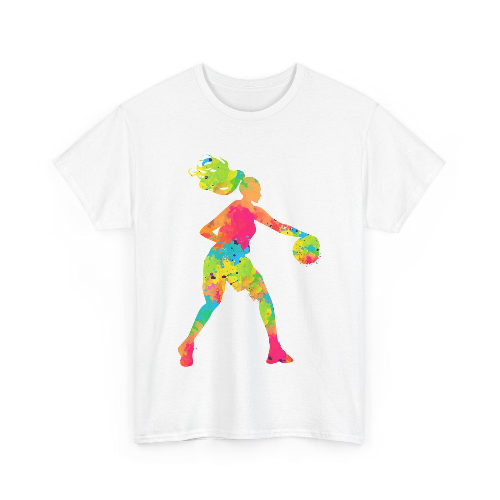 Basketball Girl Shirt, Basketball Player Sports Basketball Colorful Shirt XL