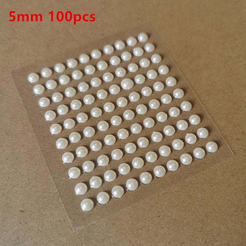 1 Sheet Plastic Semi-Circular Pearl Decoration Stickers For Diy Face Beauty Makeup Nail Art Cell Phone Hair Accessories