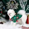 Dog Christmas Clothes for Small Dogs Shirt Santa Claus and ElkPrinted Costume Puppy Pajama with Snow and Gift Box Pattern Doggie