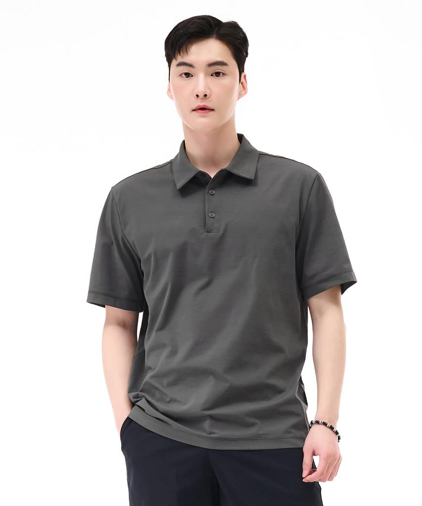CHASECULT Men'S Cool Collared Short Sleeve T-Shirt - Khaki
