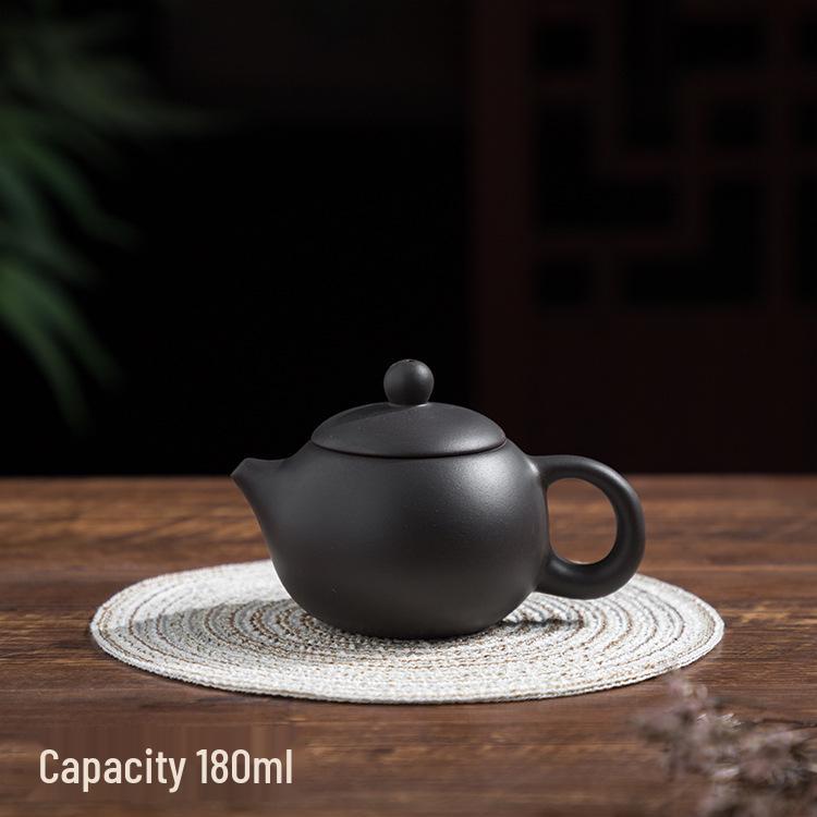 Handmade Yixing Zisha Xi Shi Teapot with Filter for Pu er Tea Brewing