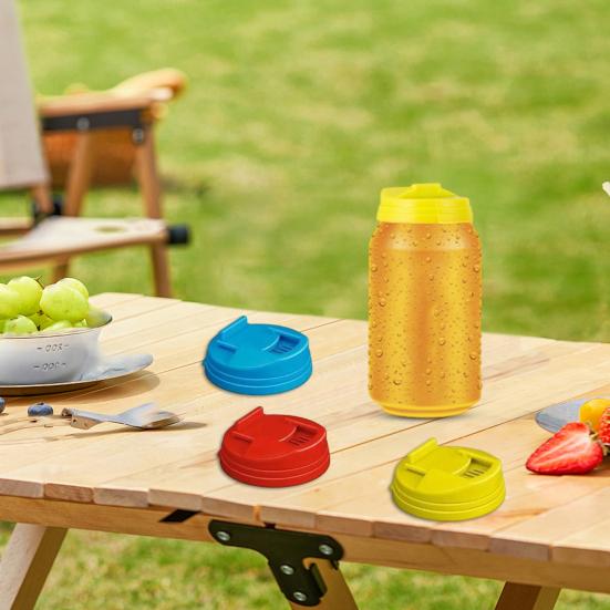 Soda Can Lids Reusable Plastic Covers for Standard 2.4-inch Cans Spill-Proof Dust-Proof Soda Can Protector for Beer Energy Drinks
