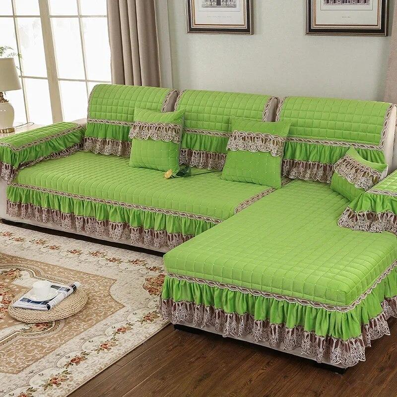 Plush Sofa Covers Four Seasons Sofa Towel Fabric Seat Cushion Backrest Towel Simple Modern Couch Cover Non-slip Sofa Bed Cover