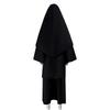 Plus Size Halloween Scary Nun Cosplay Costume for Women - Horror Church Dress Outfit with Wimple & Coif for Spooky Party