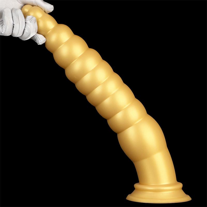 44cm Silicone Ultra-long and Ultra-thick Rear Anal Plug for Outdoor Wear Anal Strip Practice Anal Torture Tool Anal Expansion Tool Chrysanthemum Anus