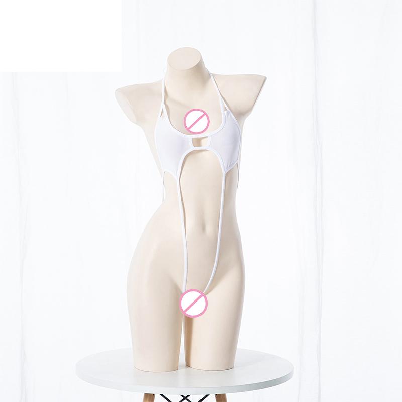 Sexy Bodysuits Sexy Lingerie Uniform Romper Women Open Crotch Tops Jumpsuit Pajamas