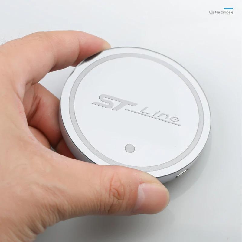 Suitable for Ford ST STLine Vignale Taurus Kuga Induction Colorful Atmosphere Light Car Luminous Water Coaster Non-slip Mat WA5