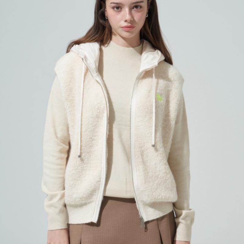 Blu Dot Soft Boucle Zip Hoodie Vest Iv