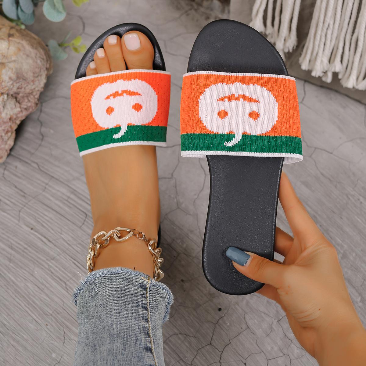 

Мода 2024 Лето Новые Женские Шлепанцы на Плоской Подошве Тыква Женские Мягкая Подошва Модные Повседневные Шлепанцы Женская Обувь Zapatos De Mujer 43 оранжевый