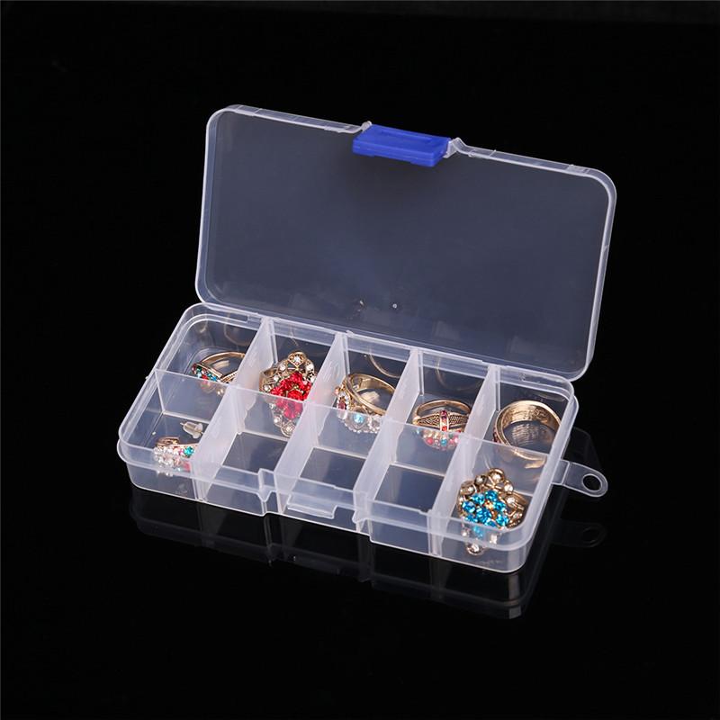 10 Slots Adjustable Plastic Storage Box Storage Box Case For Jewelry Diamond Embroidery Craft Bead Pill Holder Storage Tool