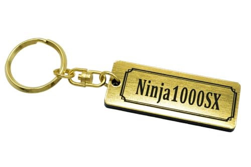 

QA-773-1 Ninja1000SX Kawasaki Ninja 1000SX Кастомные детали Акриловый брелок с двойным кольцом золотого и черного цвета