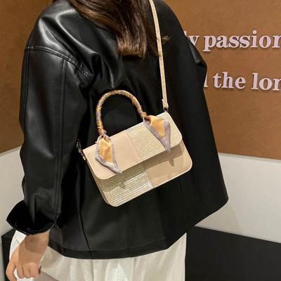 2025 Autumn New Foreign Style Women's Shoulder Messenger Bag Personalized Trend Casual Simple Niche Design Small Square Bag