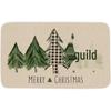 Imitation Linen Christmas Floor Mats - Bathroom & Door Holiday Decor Mats