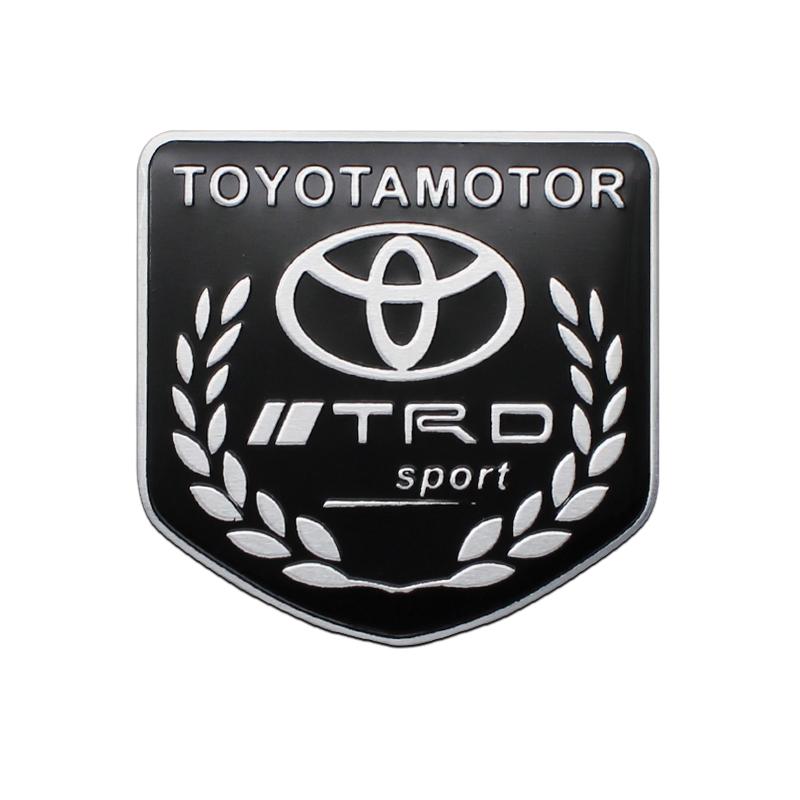 Car Styling 3D Aluminum Logo Stickers Decals For Toyota Hilux Aygo Yaris Corolla Rav4 CHR Auris Cruiser Badge Emblem Decoration