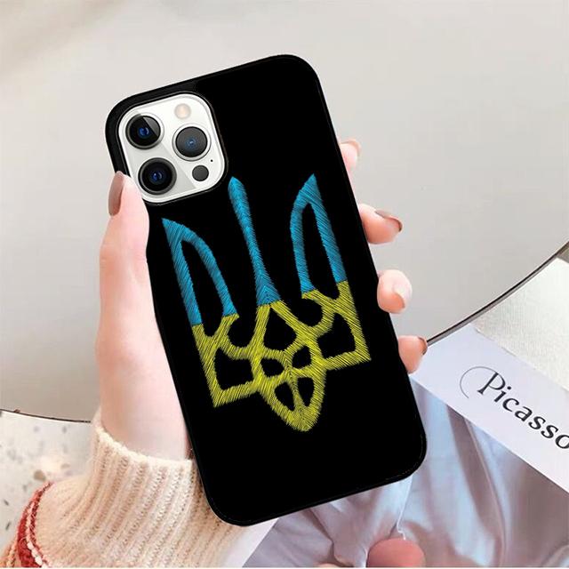U-kraine Tryzub Flag Phone Case For iPhone 17 Air 16 15 14 13 12 Pro Max Plus Max Cover Shell coque