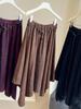 Autumn 2025 Retro Suede A-line Mid-length Skirt: High Waist, Irregular Hem, Versatile & Slimming for Women