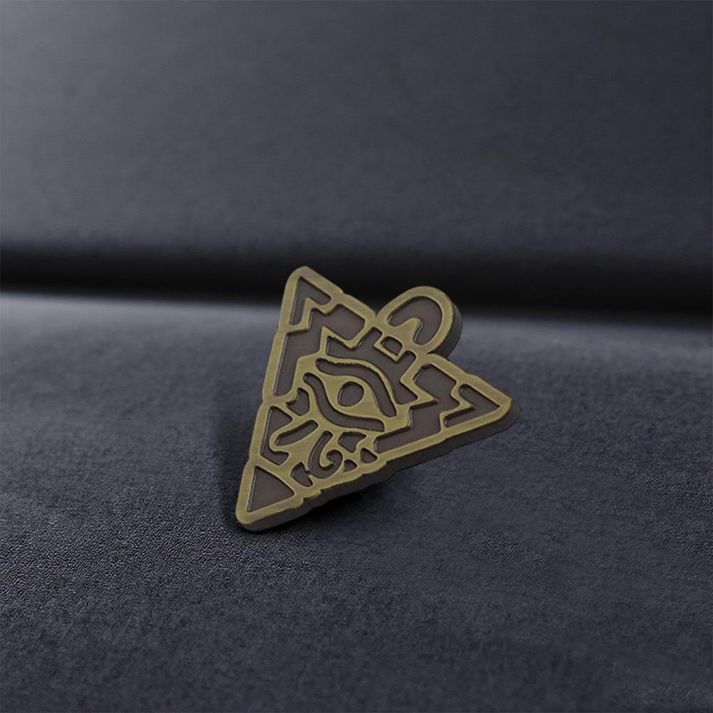 Yu-Gi-Oh! Millennium Puzzle Brooch: Pyramid-Shaped Metal Jigsaw Pin Accessory