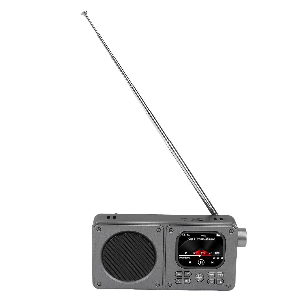 Video Radio AM FM 2.01 Inch Screen MP3 MP4 Player   5.4 Speaker Portable Rechargeable Radio with Earphone  