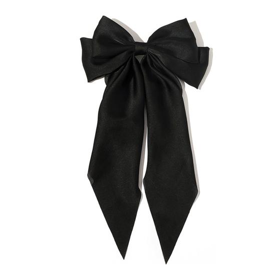 Hairpin Bright Color Large Bow Decor Hair Clip Women Lightweight Hair Accessories Daily Party Wedding Use