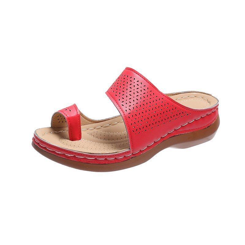 Sandali ortopedici per il correttore di alluce valgo, comode scarpe in pelle Pu con suola piatta per le donne | IT