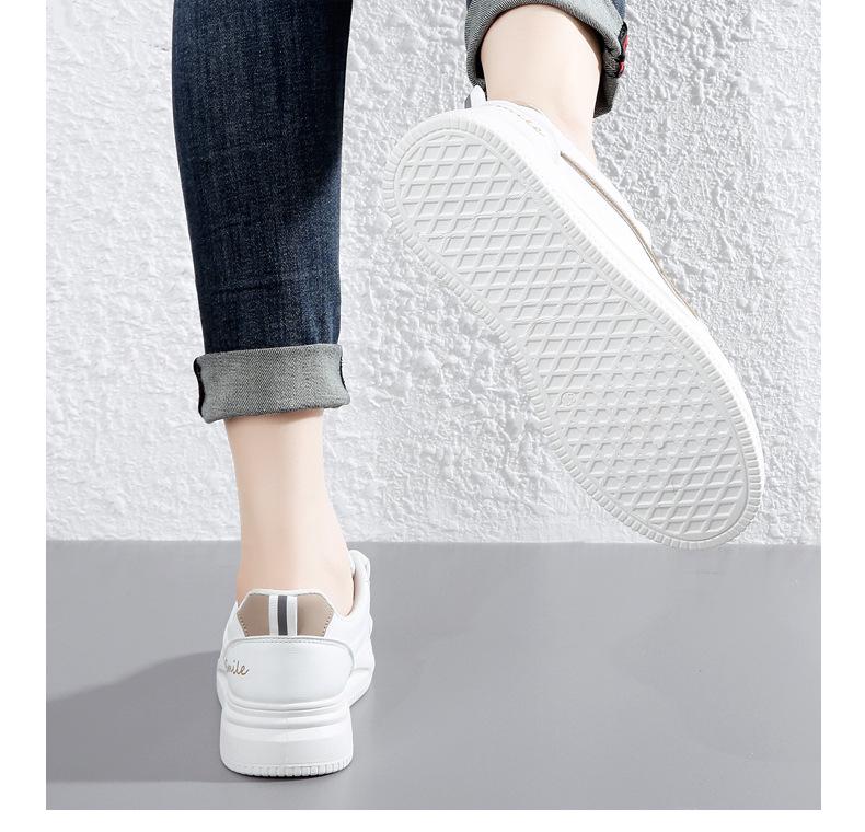 Women's 2024 Spring Thick-Soled White Fashion Sneakers