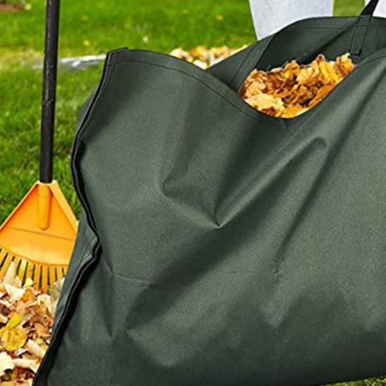 Leaf Storage Bag Portable Waterproof Handle Oxford Cloth Garden Leaves Weed Trash