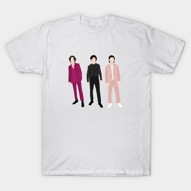 Men Black Print T-shirt Timothée Chalamet No-Cut Transfer Paper Print Cotton Tshirt S белый