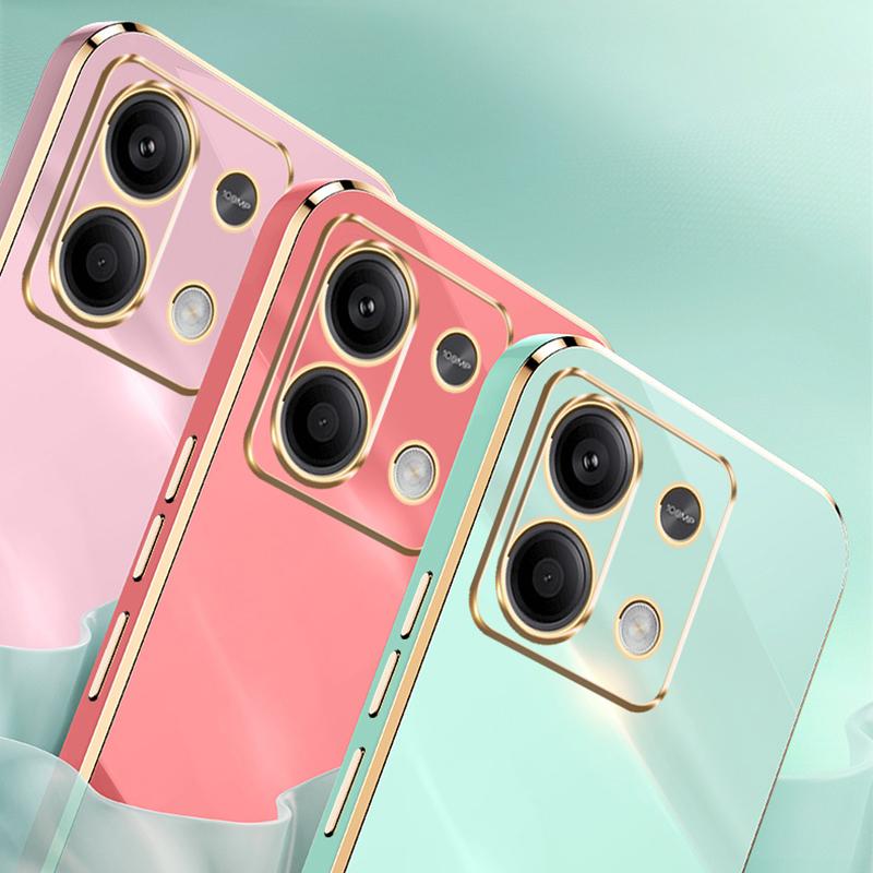 XINLI For Xiaomi Redmi Note 13 Pro 4G/Poco M6 Pro 4G Case Electroplating TPU Cover with Kickstand