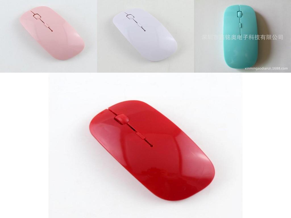 Slanke Ergonomische 2.4g Ultra Dunne Usb Optische Draadloze Muis Voor Computers En Laptops