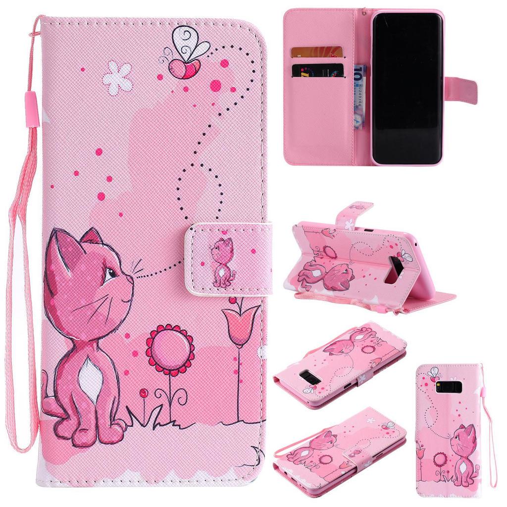 

Для iphone Huawei Samsung LG Sony Кобура Стенд Flip Wallet Кожаный чехол для телефона Обложки Cat Окрашенный