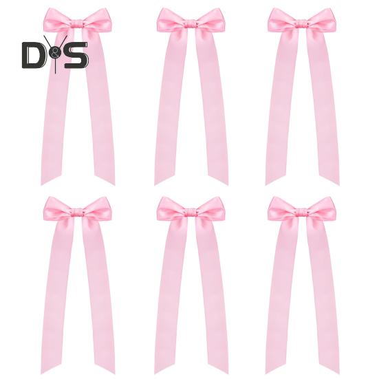 6 Pcs Candlestick Bow Decor Large Candle Holder Ribbon Bows Dining Table Centerpieces for Gift Wrapping Wedding Bridal Shower Bachelorette Party Decor