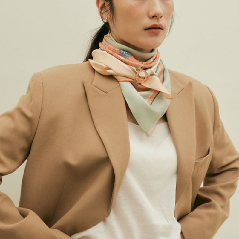 Saint Luxure Mini Square Scarf Petite Garden SL22SMSPG