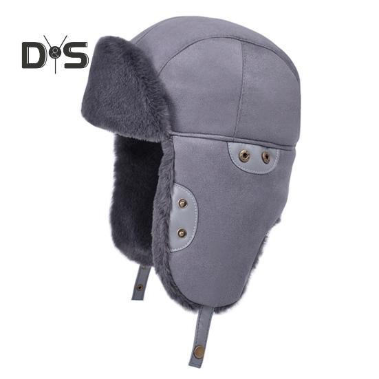 

Унисекс зимняя шапка с утолщенной флисовой подкладкой, полная защита, ветровое стекло, застежка на пуговицы, сохранение тепла, катание на лыжах, коньках, сноуборде, шапка Lei Feng серый