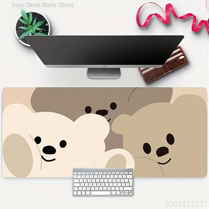 Cute Bear Pattern Large Mouse Pad Beautiful AntiSlip Waterproof Desk Mat Suitable For Office Daily Use