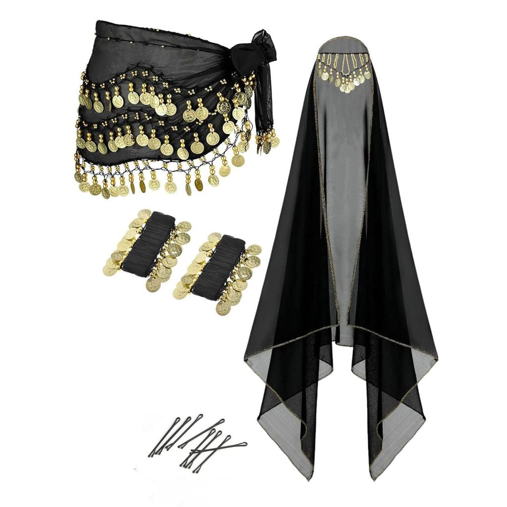 Belly Dance Performances Outfit Set Adult Belly Dancing Costume Lightweight Design For Dynamic Stage Presences