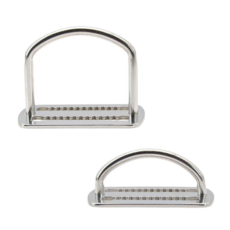 Scubas Diving Sidemount Webbings Strap Fixing Buckles Stainless Steel Knurled Buckles for Underwater Equipment
