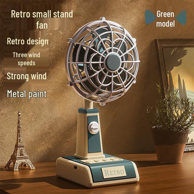 

Classic Retro Mini USB Charging Desk Fan for Offices and Dorms 10.2*8.3*23.6 CM