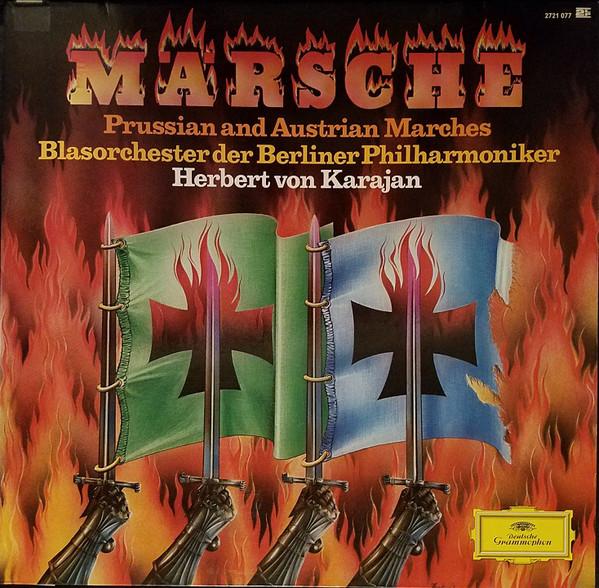 

LP Record HERBERT VON KARAJAN BLASORCHESTER Marsche Prussian And Austrian Mar 2721077 DEUTSCHE GRAMMO 1974 Germany Military Used