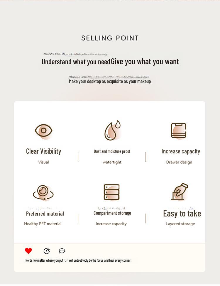 Advanced Ins Style Dustproof Lipstick Storage Box with Cover