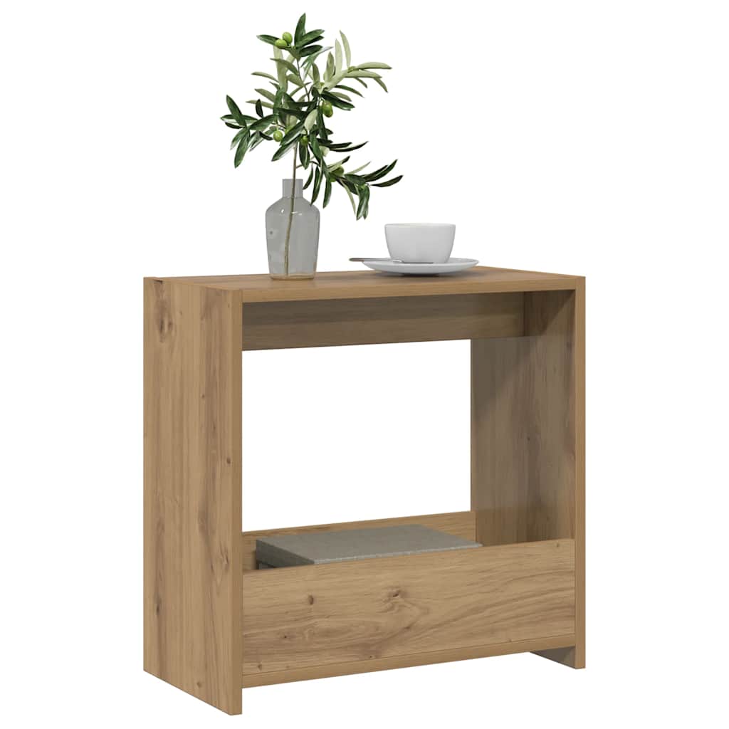 Vidaxl Stolik Boczny, Dąb Artisan, 50X26X50 Cm Materiał Drewnopochodny