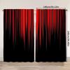 2 Stück   Frühling Sommer Vorhänge Rot schwarz Farbverlauf Streifen Kunst Digitaldruck Gardinen Langlebig 100% Polyestergewebe Alle Jahreszeiten Ideal