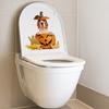Halloween Pumpkin Toilet Sticker Waterproof Self-adhesive Strong Stickness Vibrant Color Bathroom Wall Sticker Toilet Cover Decor Decal